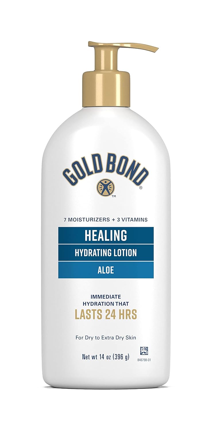 Gold Bond Healing Hydrating Lotion, 14 oz., With Aloe, Moisturizes, Immediate 24-Hour Hydration - 24hrsmart